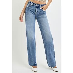 RISEN High Rise Straight Leg Jeans with Pockets - RDP5983 - Size 11/30